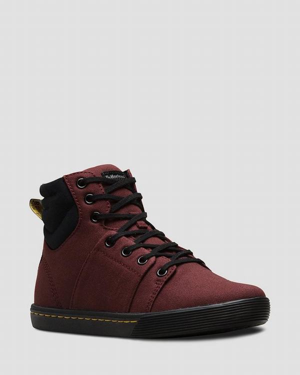 Dr Martens Dámské Kotníkové Boty Rozarya Canvas Černé Vínové, CZ-048329